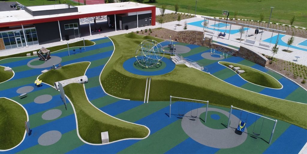 landscape turf playground for a park